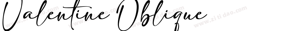 Valentine Oblique字体转换
